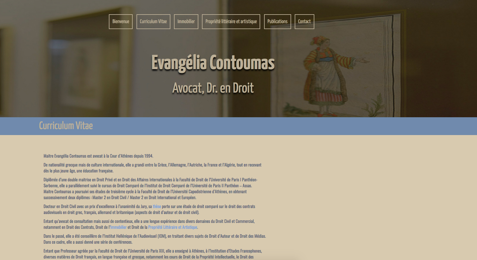 Lia Contoumas' lawyer website by Maria Dimitrakarakou